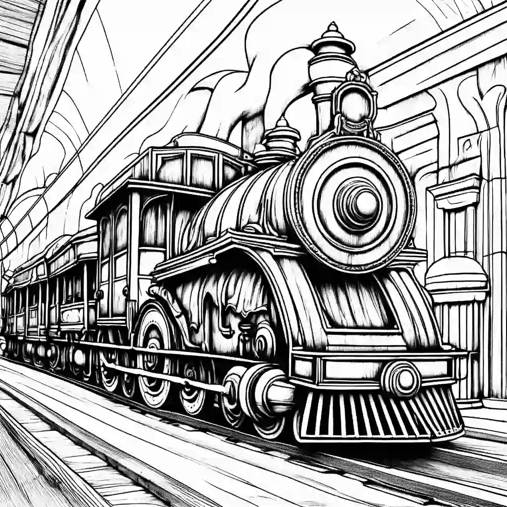 Circus Train coloring pages